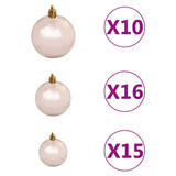NNEVL Artificial Pre-lit Christmas Tree with Ball Set L 240 cm Green