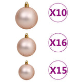 NNEVL Artificial Pre-lit Christmas Tree with Ball Set L 240 cm White