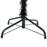 NNEVL Artificial Christmas Tree with LEDs&Ball Set Black 210 cm PVC