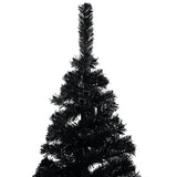 NNEVL Artificial Christmas Tree with LEDs&Ball Set Black 240 cm PVC