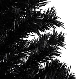 NNEVL Artificial Christmas Tree with LEDs&Ball Set Black 240 cm PVC