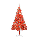NNEVL Artificial Christmas Tree with LEDs&Ball Set Red 210 cm PVC