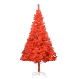 NNEVL Artificial Christmas Tree with LEDs&Ball Set Red 210 cm PVC