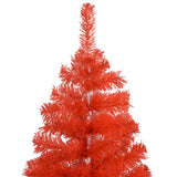NNEVL Artificial Christmas Tree with LEDs&Ball Set Red 210 cm PVC