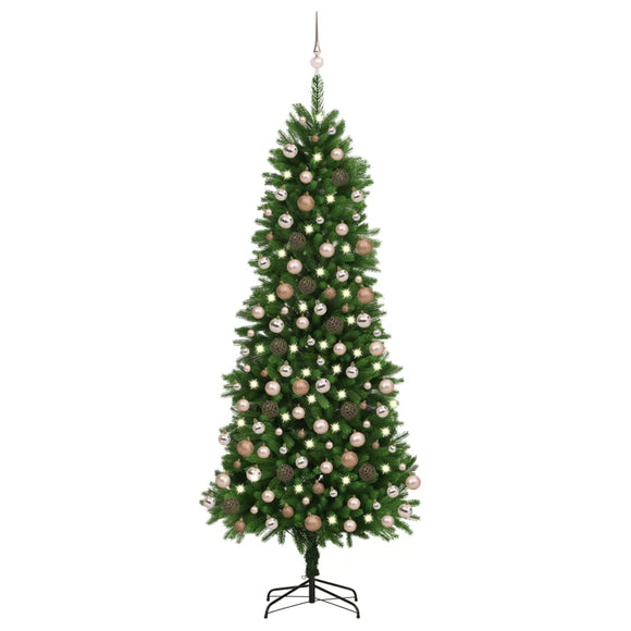 NNEVL Artificial Christmas Tree with LEDs&Ball Set 240 cm Green