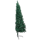 NNEVL Artificial Half Christmas Tree with LEDs&Ball Set Green 240 cm