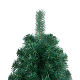 NNEVL Artificial Half Christmas Tree with LEDs&Ball Set Green 240 cm