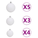 NNEVL Artificial Half Christmas Tree with LEDs&Ball Set Green 240 cm