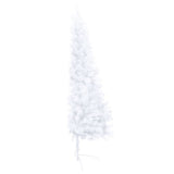 NNEVL Artificial Half Christmas Tree with LEDs&Ball Set White 210 cm