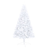 NNEVL Artificial Half Christmas Tree with LEDs&Ball Set White 210 cm
