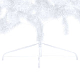 NNEVL Artificial Half Christmas Tree with LEDs&Ball Set White 210 cm