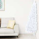 NNEVL Artificial Half Christmas Tree with LEDs&Ball Set White 240 cm