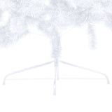 NNEVL Artificial Half Christmas Tree with LEDs&Ball Set White 240 cm