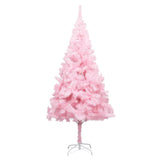 NNEVL Artificial Christmas Tree with LEDs&Ball Set Pink 210 cm PVC