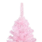 NNEVL Artificial Christmas Tree with LEDs&Ball Set Pink 210 cm PVC
