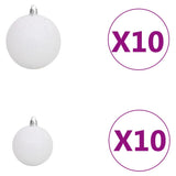 NNEVL Artificial Christmas Tree with LEDs&Ball Set Pink 210 cm PVC