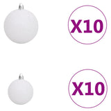 NNEVL Artificial Christmas Tree with LEDs&Ball Set 210 cm Green