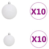 NNEVL Nordmann Fir Artificial Christmas Tree LED&Ball Set Green 210cm