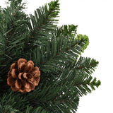 NNEVL Artificial Christmas Tree with LEDs&Pine Cones Green 210 cm