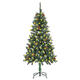 NNEVL Artificial Christmas Tree with LEDs&Pine Cones 150 cm