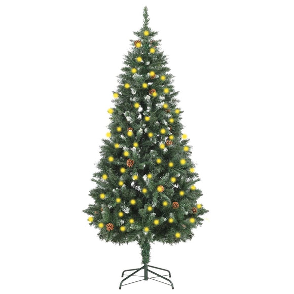NNEVL Artificial Christmas Tree with LEDs&Pine Cones 180 cm