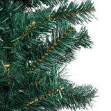 NNEVL Slim Artificial Christmas Tree with LEDs&Stand Green 240cm PVC