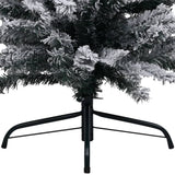 NNEVL Slim Christmas Tree with LEDs&Flocked Snow Green 120 cm PVC