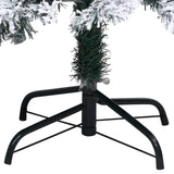 NNEVL Artificial Christmas Tree with LEDs&Flocked Snow Green 120 cm