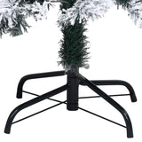 NNEVL Artificial Christmas Tree with LEDs&Flocked Snow Green 150 cm