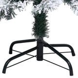 NNEVL Artificial Christmas Tree with LEDs&Flocked Snow Green 180 cm