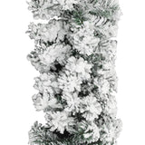 NNEVL Christmas Garland with LEDs&Flocked Snow Green 10 m PVC
