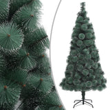 NNEVL Artificial Christmas Tree with LEDs&Stand Green 150 cm PET