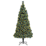 NNEVL Artificial Christmas Tree with LEDs&Stand Green 240 cm PET