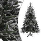 NNEVL Artificial Christmas Tree with LEDs&Flocked Snow 210 cm PVC&PE