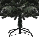 NNEVL Artificial Christmas Tree with LEDs&Flocked Snow 210 cm PVC&PE