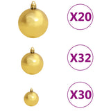 NNEVL Artificial Christmas Tree with LEDs&Ball Set LEDs 400 cm White