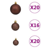 NNEVL Artificial Christmas Tree LEDs&Ball Set&Flocked Snow Green 400cm