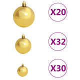 NNEVL Artificial Christmas Tree LEDs&Ball Set&Flocked Snow Green 400cm