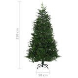 NNEVL Artificial Christmas Tree LEDs&Ball Set Green 210 cm PVC&PE