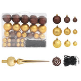 NNEVL Artificial Christmas Tree LEDs&Ball Set Green 210 cm PVC&PE