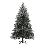 NNEVL Artificial Christmas Tree LED&Ball Set&Flocked Snow 210cm PVC&PE