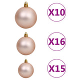 NNEVL Artificial Christmas Tree with LEDs&Ball Set Green 240 cm PVC