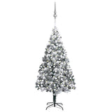 NNEVL Artificial Christmas Tree LEDs&Ball Set&Flocked Snow Green 400cm