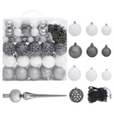 NNEVL Christmas Garland with LEDs&Ball Set Green 20 m PVC