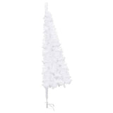 NNEVL Corner Artificial Christmas Tree with LEDs White 240 cm PVC
