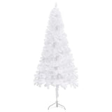 NNEVL Corner Artificial Christmas Tree with LEDs White 240 cm PVC