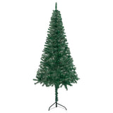 NNEVL Corner Artificial Christmas Tree LEDs&Ball Set Green 240 cm PVC