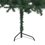 NNEVL Corner Artificial Christmas Tree LEDs&Ball Set Green 240 cm PVC