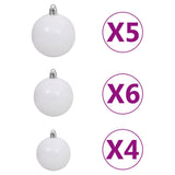NNEVL Corner Artificial Christmas Tree LEDs&Ball Set Green 240 cm PVC