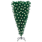 NNEVL Upside-down Artificial Christmas Tree with LEDs 120 cm Green